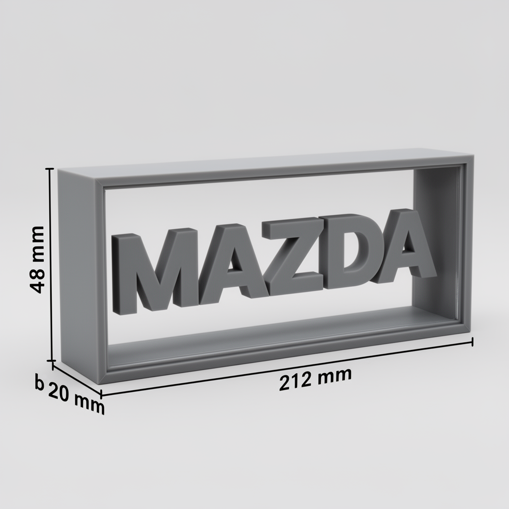 Mazda Logo Shadow Box free 3D printable STL