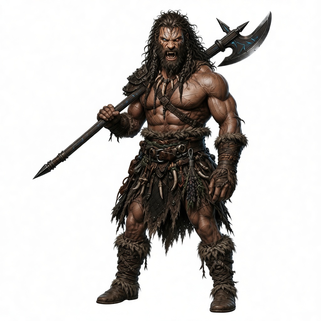Barbarian Warrior Figurine free 3D printable STL