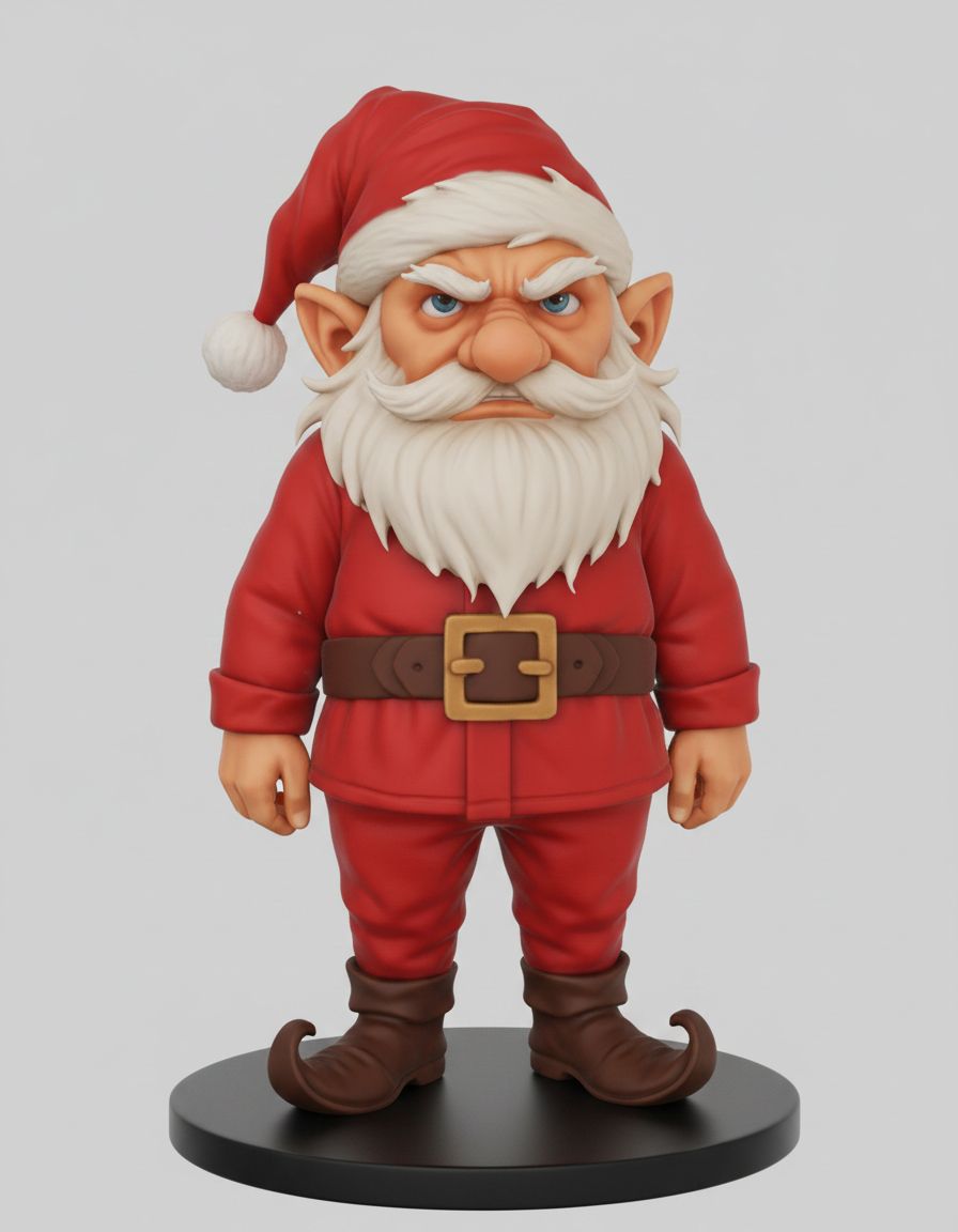 Grumpy Santa Claus Figurine free 3D printable STL
