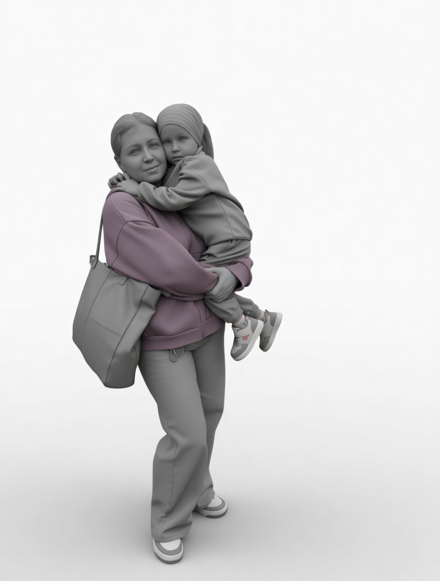 Mother and Child Figurine free 3D printable STL