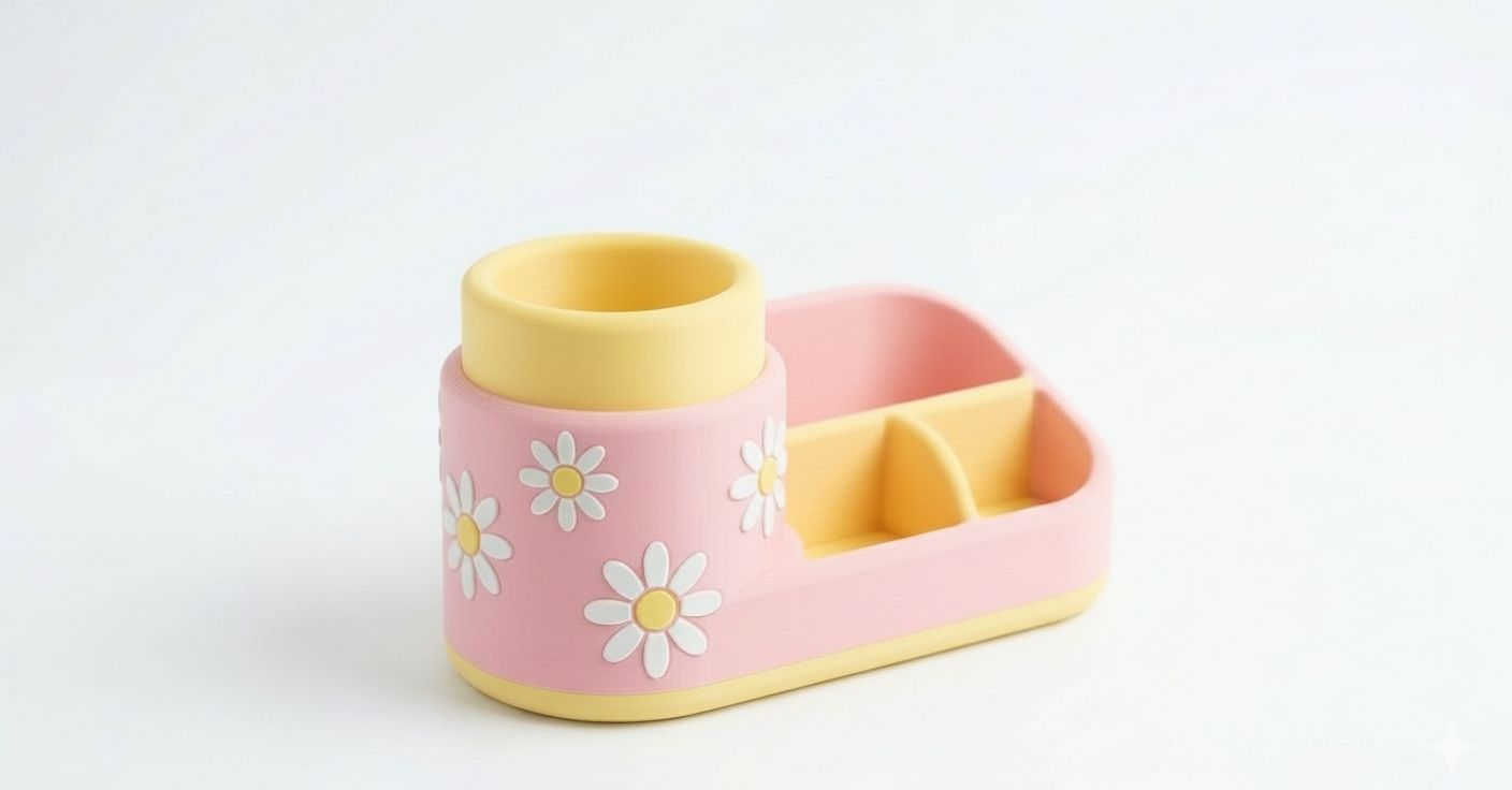 Daisy Pen Holder free 3D printable STL