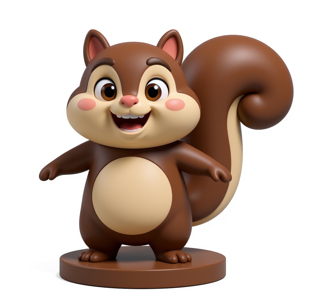 Cartoon Squirrel Figurine free 3D printable STL