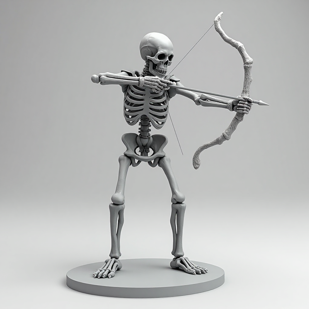 Skeleton Archer Figurine free 3D printable STL