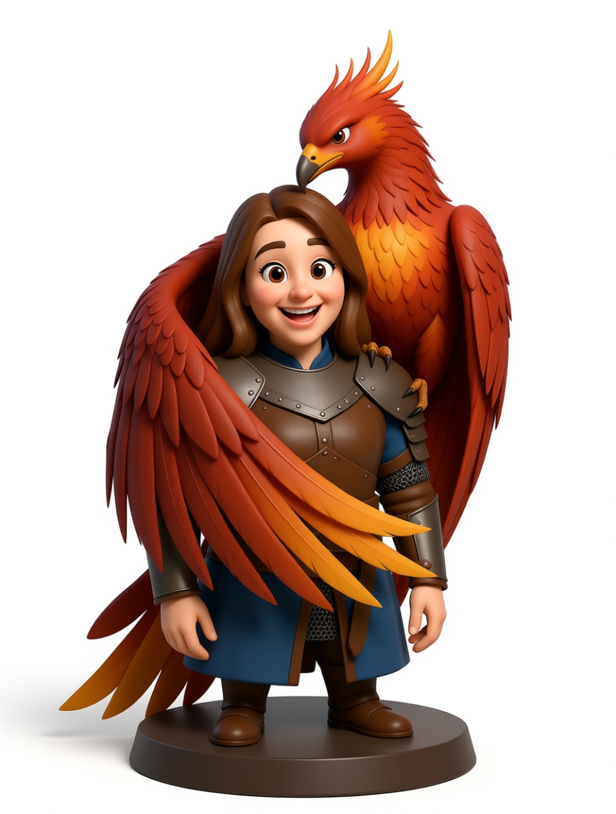 Knight with Phoenix Figurine free 3D printable STL