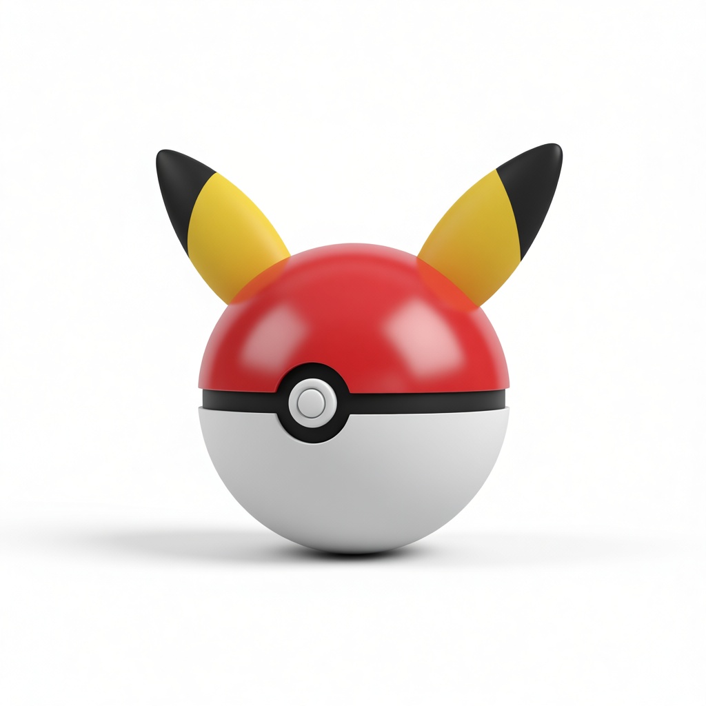Pikachu Poké Ball Model free 3D printable STL
