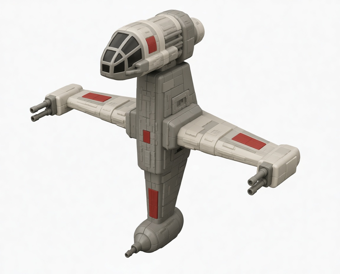 B-Wing Starfighter Model free 3D printable STL