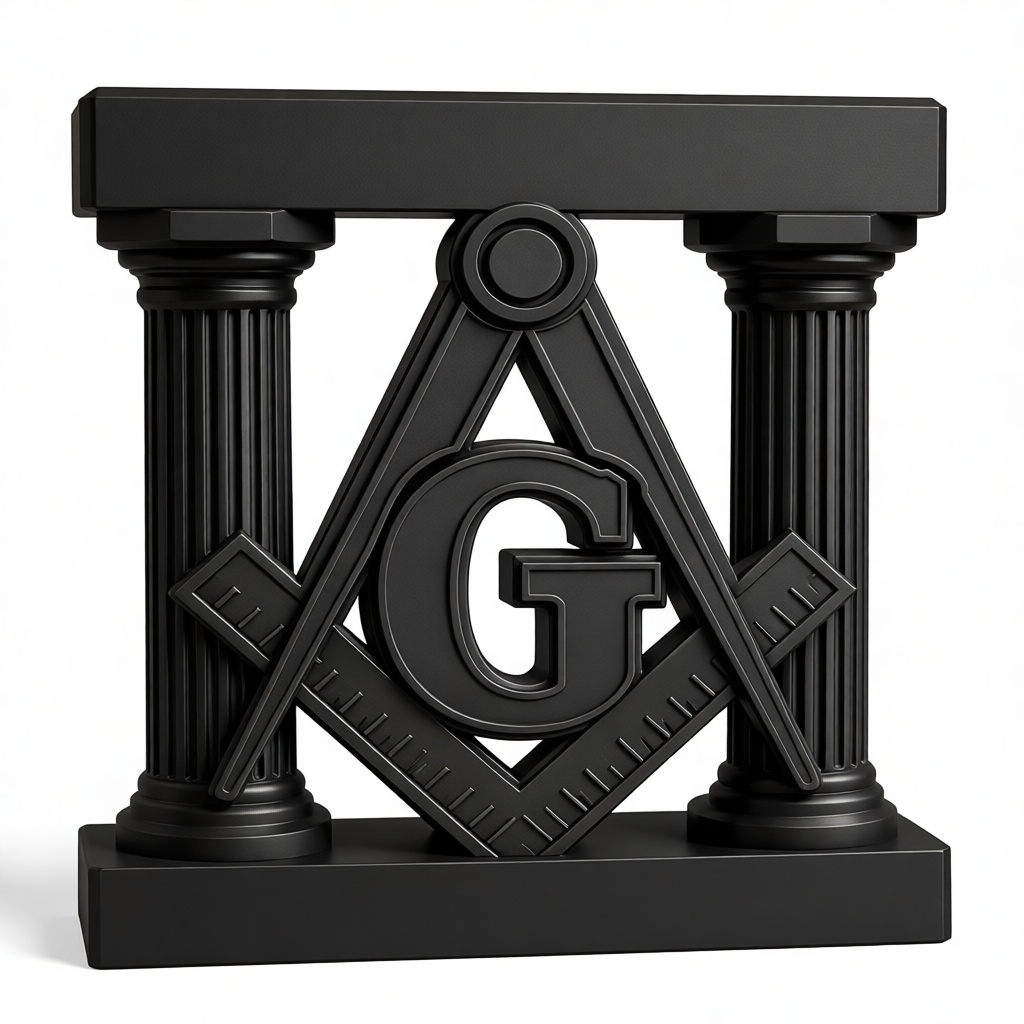 Masonic Square and Compass Sculpture free 3D printable STL