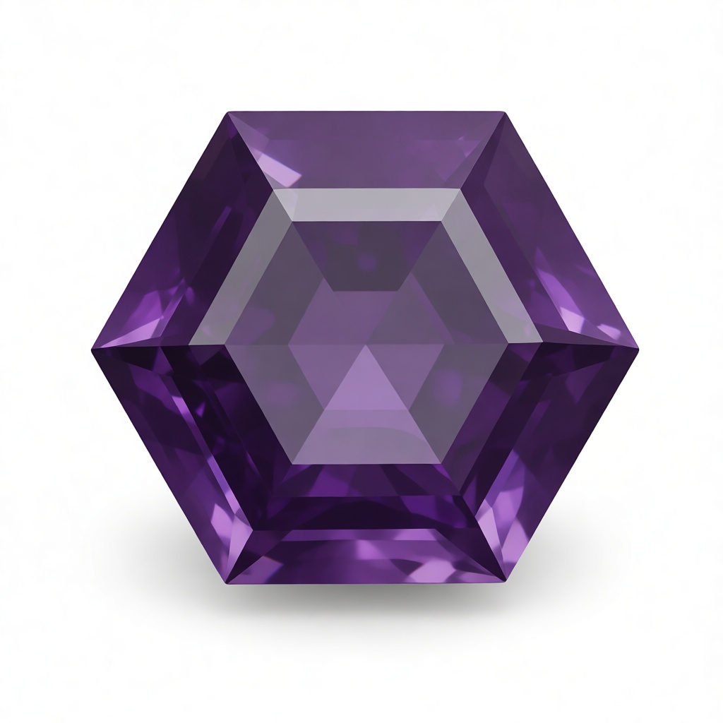 Amethyst Hexagon Gem free 3D printable STL