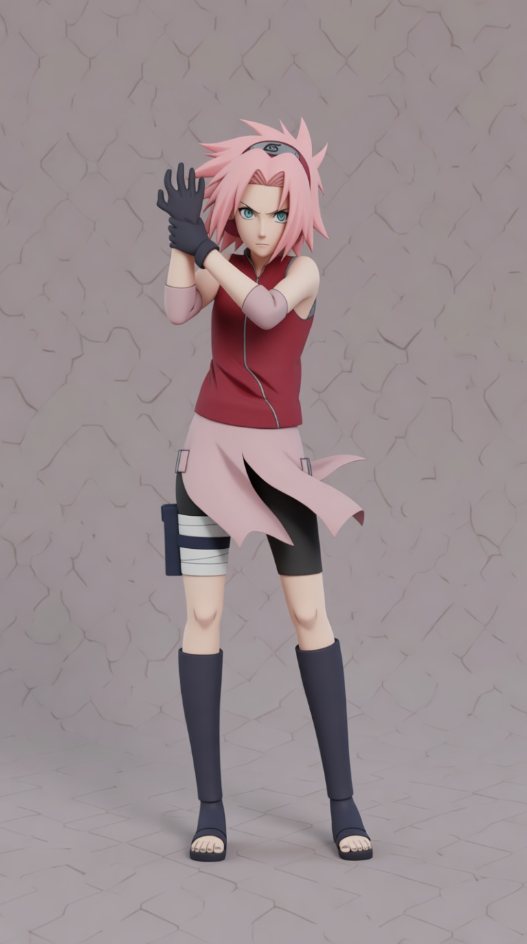 Sakura Haruno Figurine free 3D printable STL
