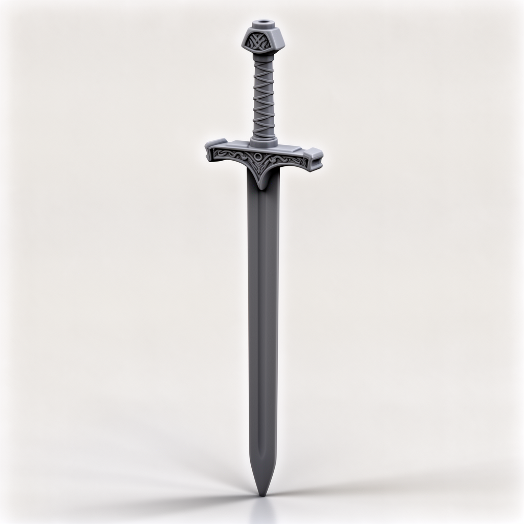 Medieval Sword Model free 3D printable STL