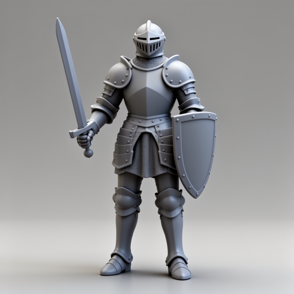 Armored Knight Figurine free 3D printable STL
