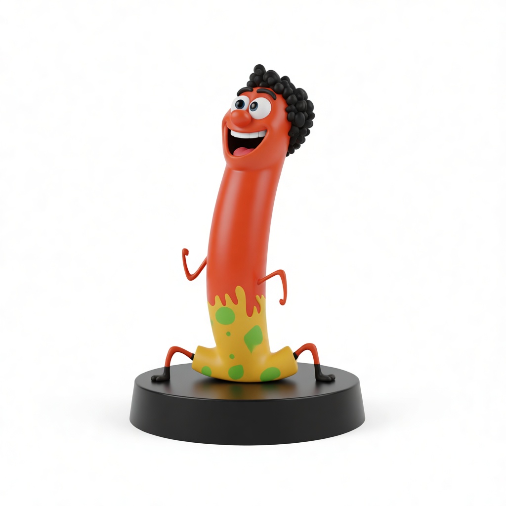 Hot Dog with Mustard Figurine free 3D printable STL