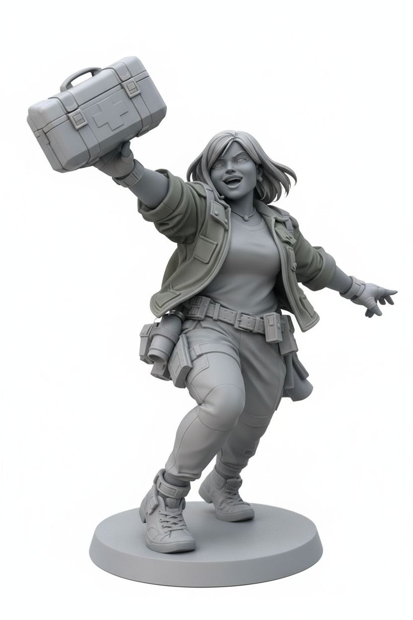 Combat Medic Figurine free 3D printable STL