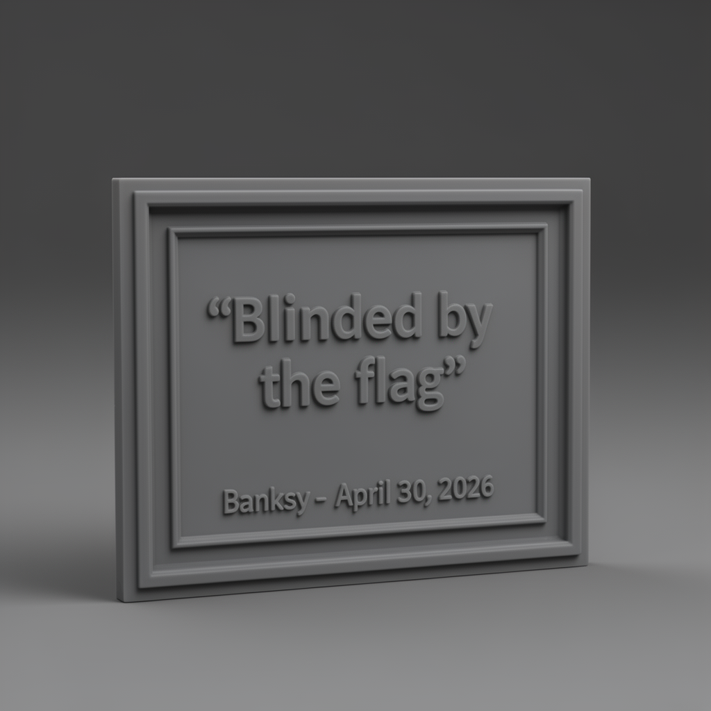 Blinded By The Flag Plaque free 3D printable STL