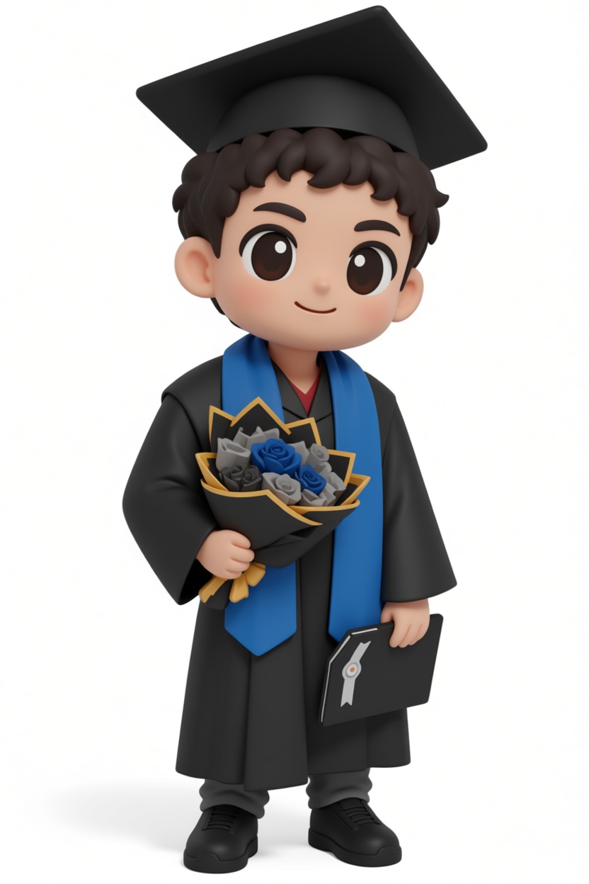 Graduation Boy Figurine free 3D printable STL