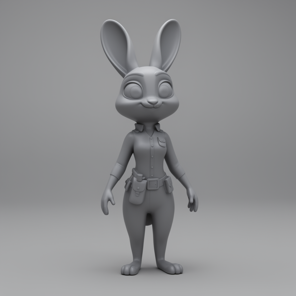 Judy Hopps Figurine free 3D printable STL