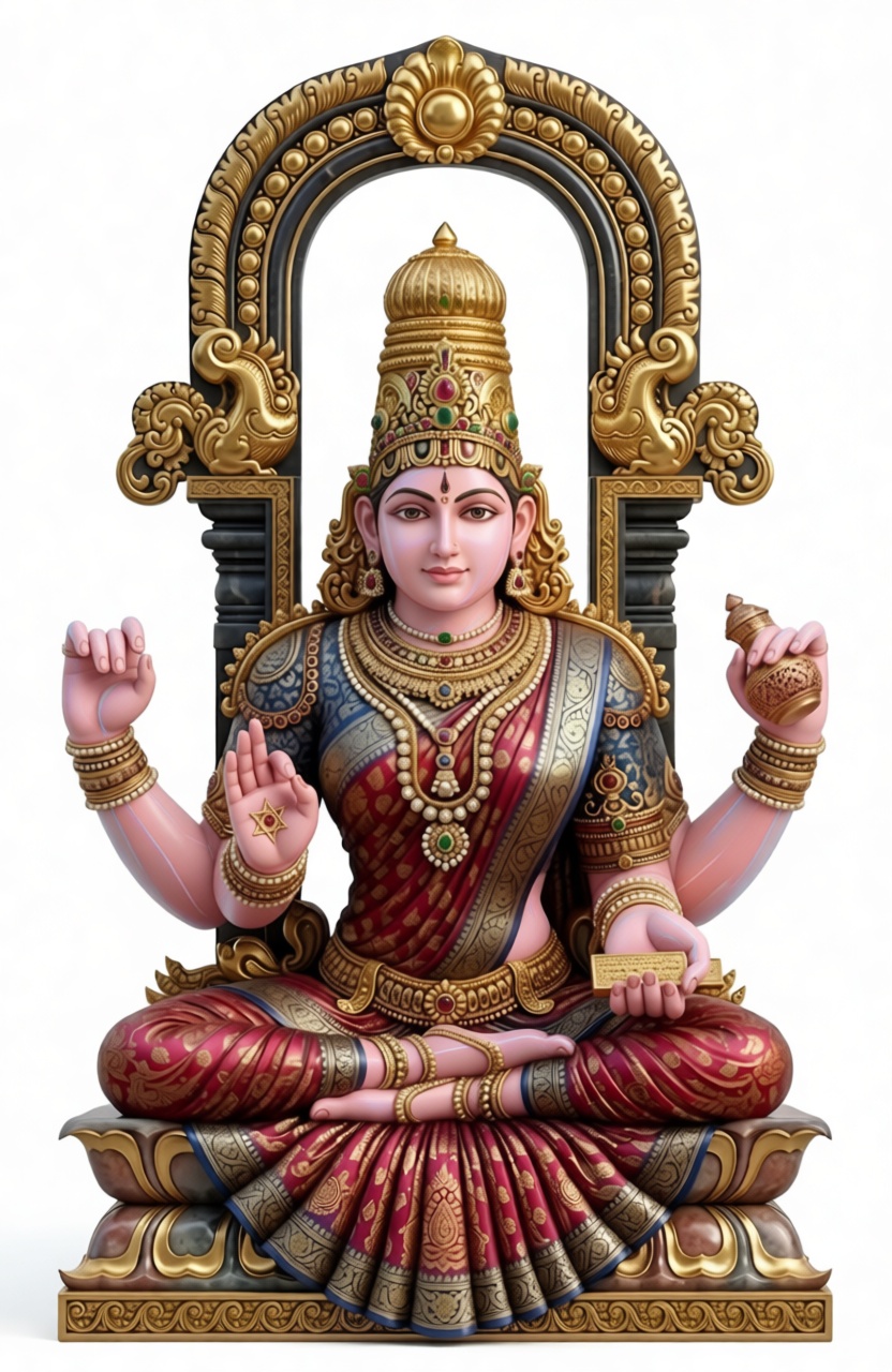 Lakshmi Goddess Statue free 3D printable STL