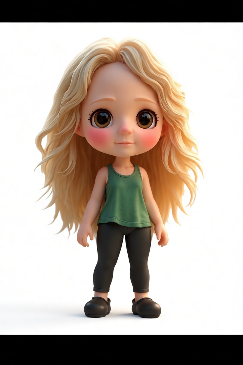 Blonde Girl Figurine free 3D printable STL