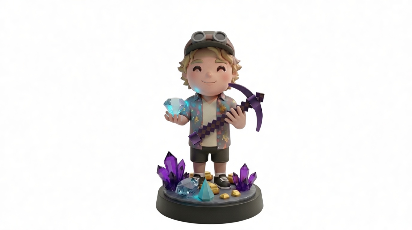 Minecraft Miner Figurine free 3D printable STL