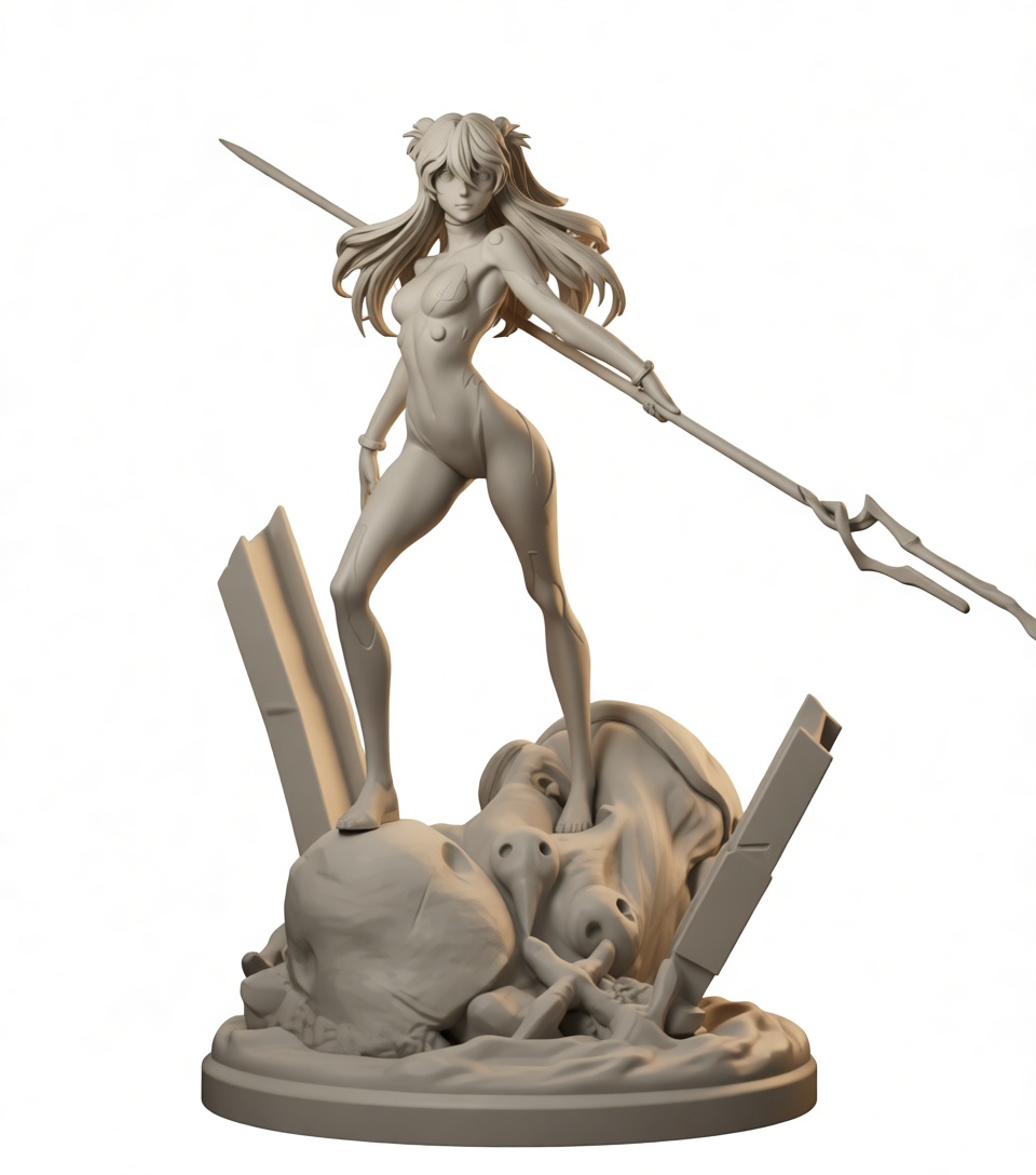 Rei Ayanami Figurine free 3D printable STL