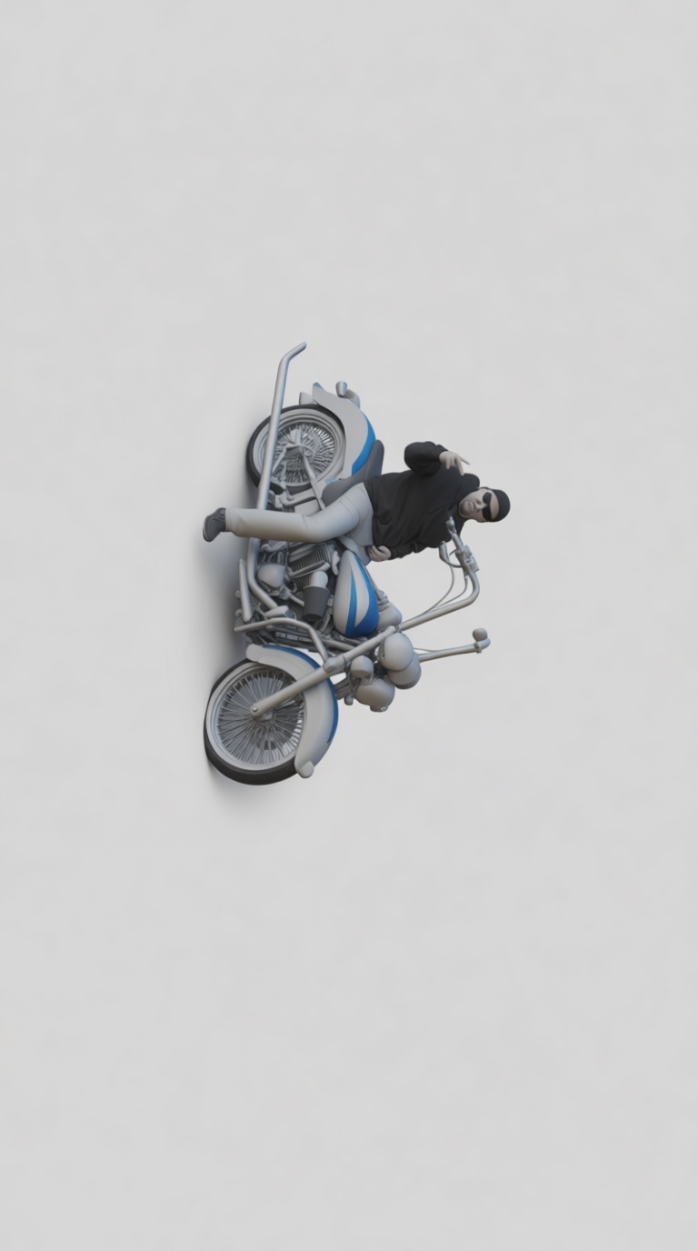 Chopper Motorcycle Figurine free 3D printable STL
