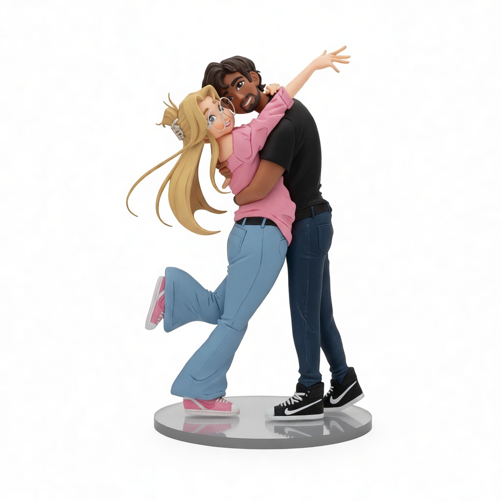 Couple Embrace Figurine free 3D printable STL
