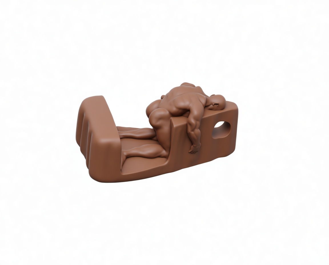 Muscular Man Doorstop Sculpture free 3D printable STL