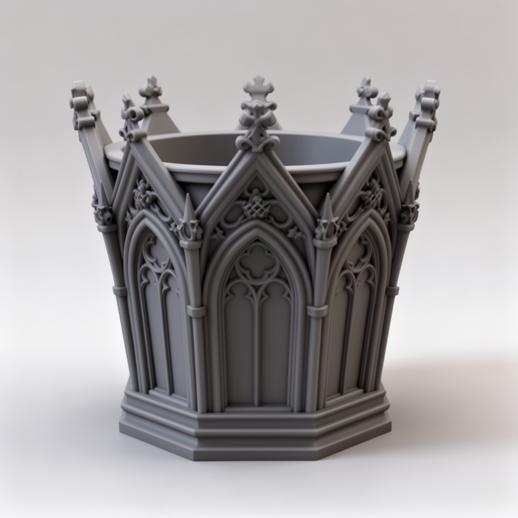 Gothic Victorian Flower Pot free 3D printable STL