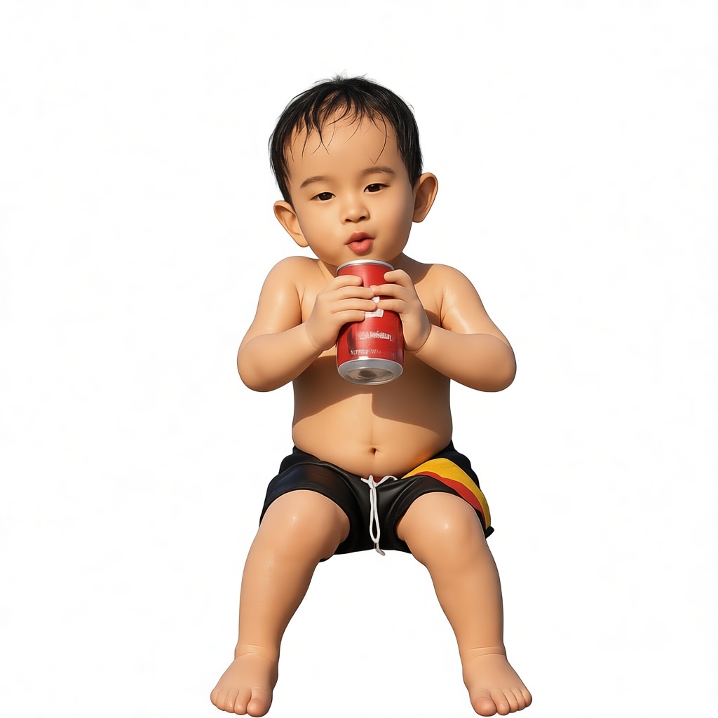 Toddler Drinking Can Figurine free 3D printable STL