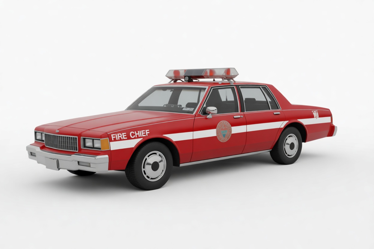 1980s Fire Chief Sedan Model free 3D printable STL