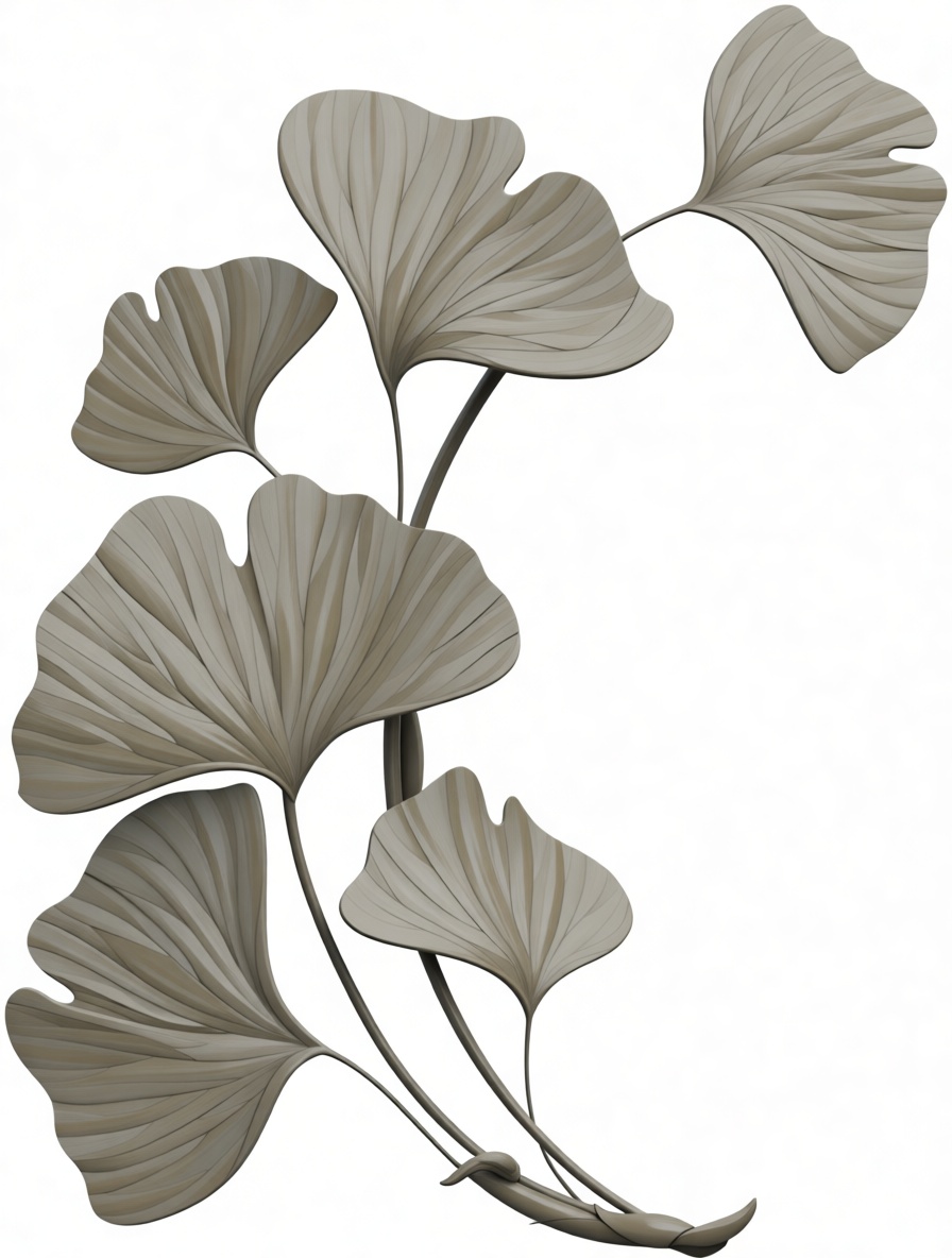 Ginkgo Biloba Leaf Sculpture free 3D printable STL