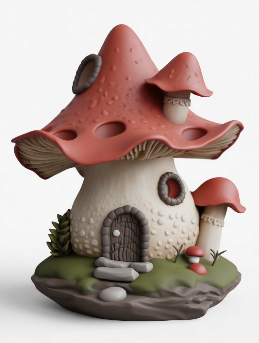 Mushroom House Model free 3D printable STL