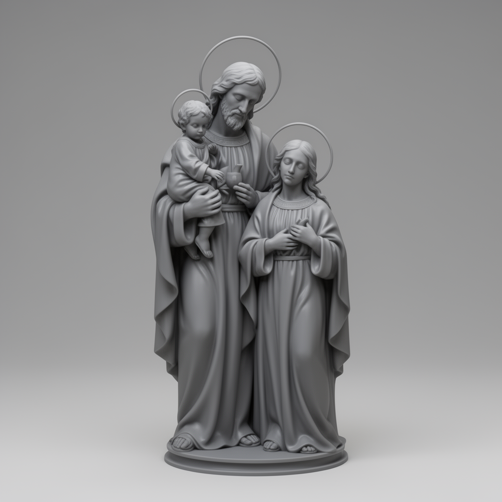 Holy Family Sculpture free 3D printable STL