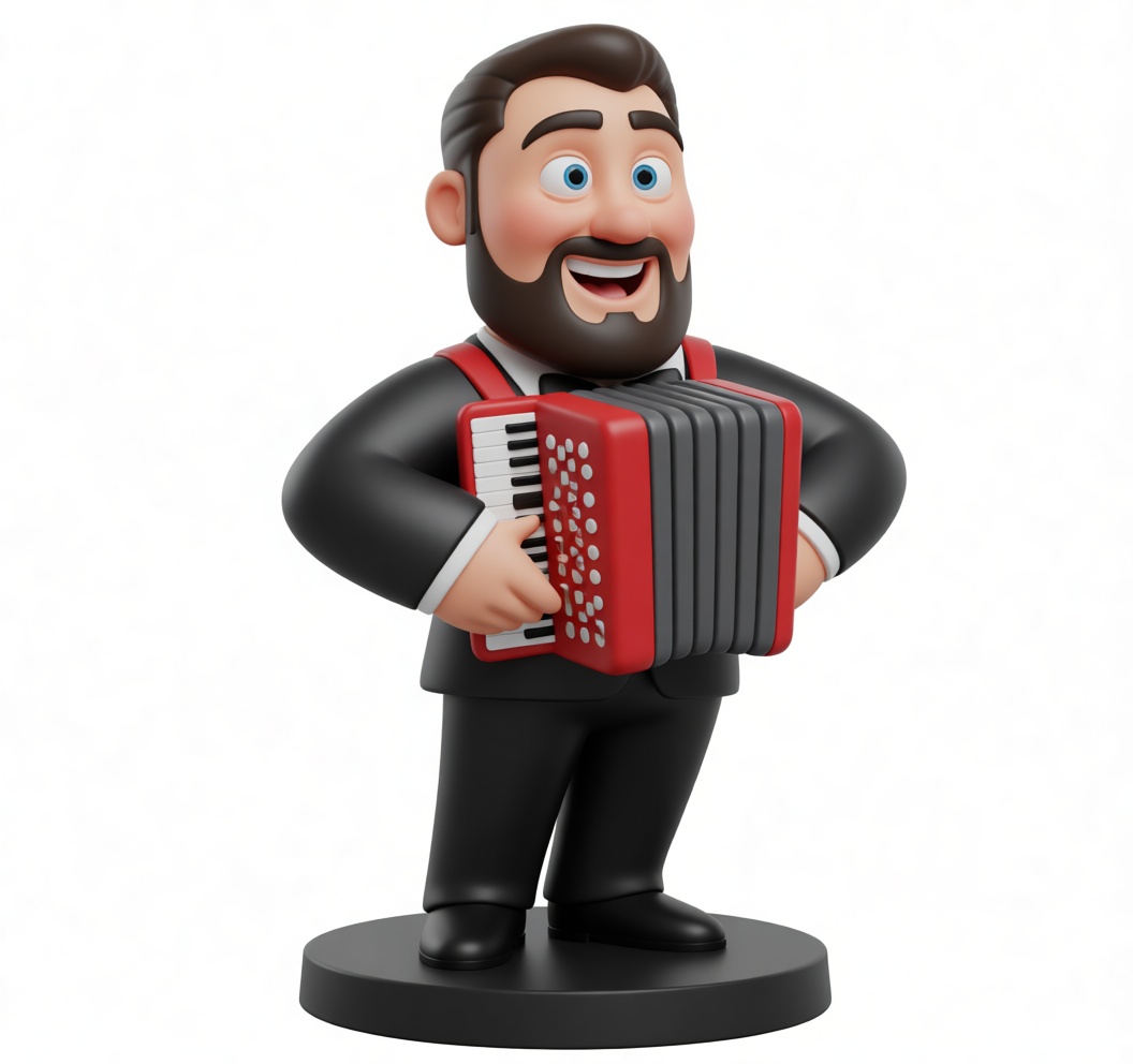 Accordion Player Figurine free 3D printable STL