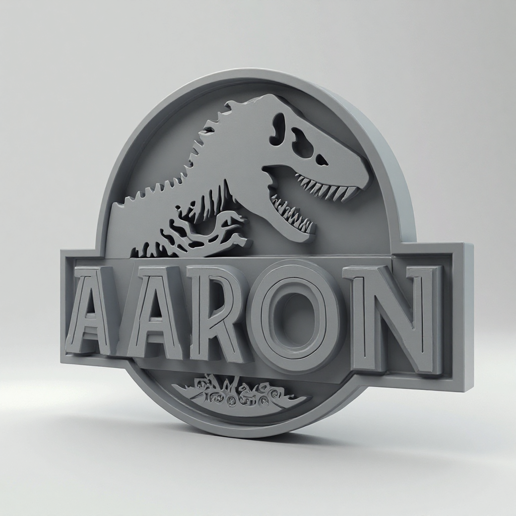 Jurassic Park Logo Model free 3D printable STL