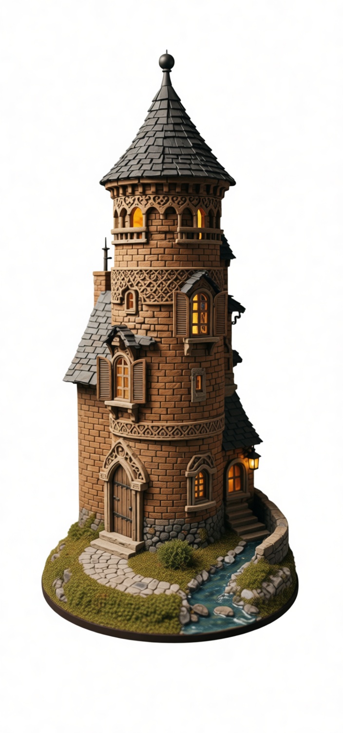 Medieval Tower Model free 3D printable STL