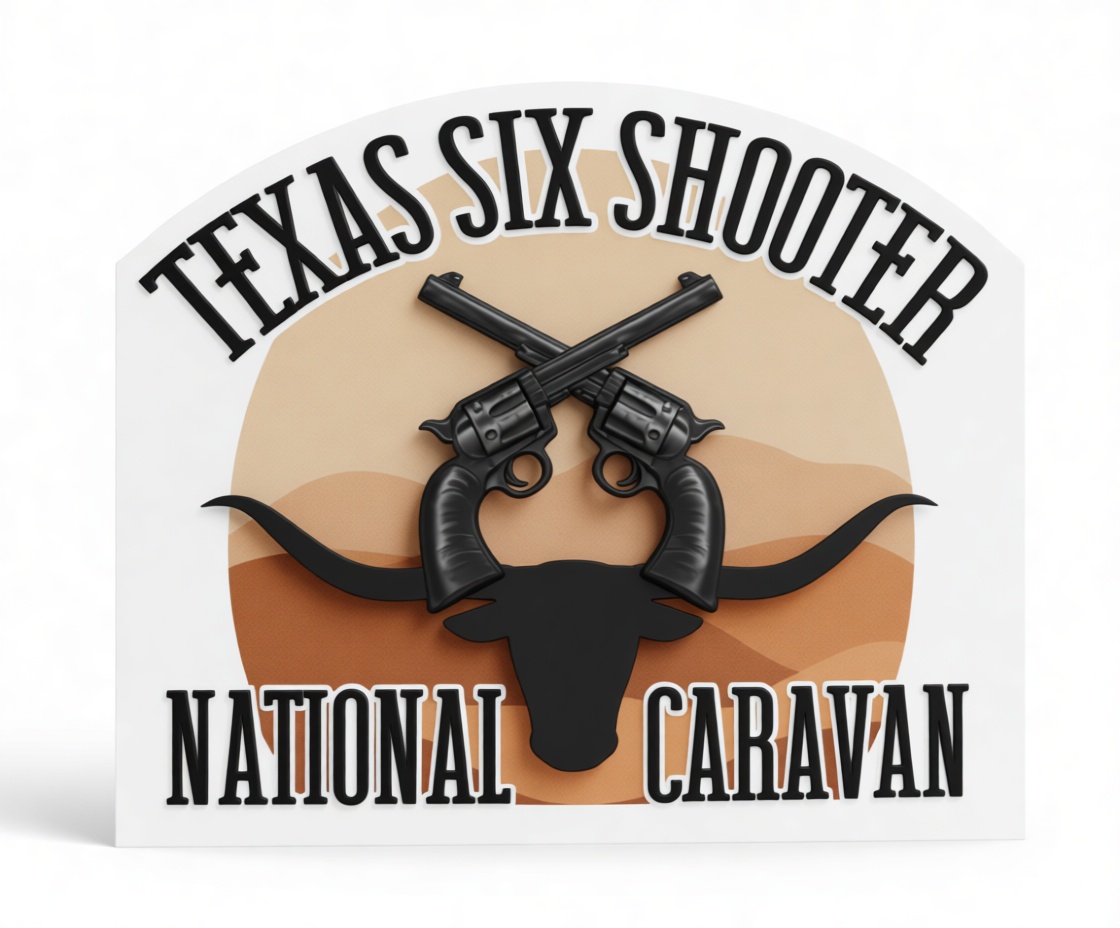 Texas Six Shooter Emblem free 3D printable STL