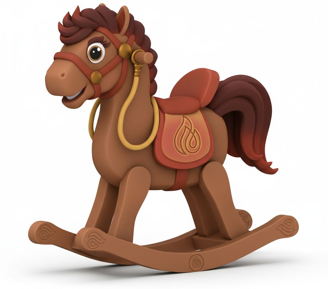 Cute Rocking Horse Model free 3D printable STL