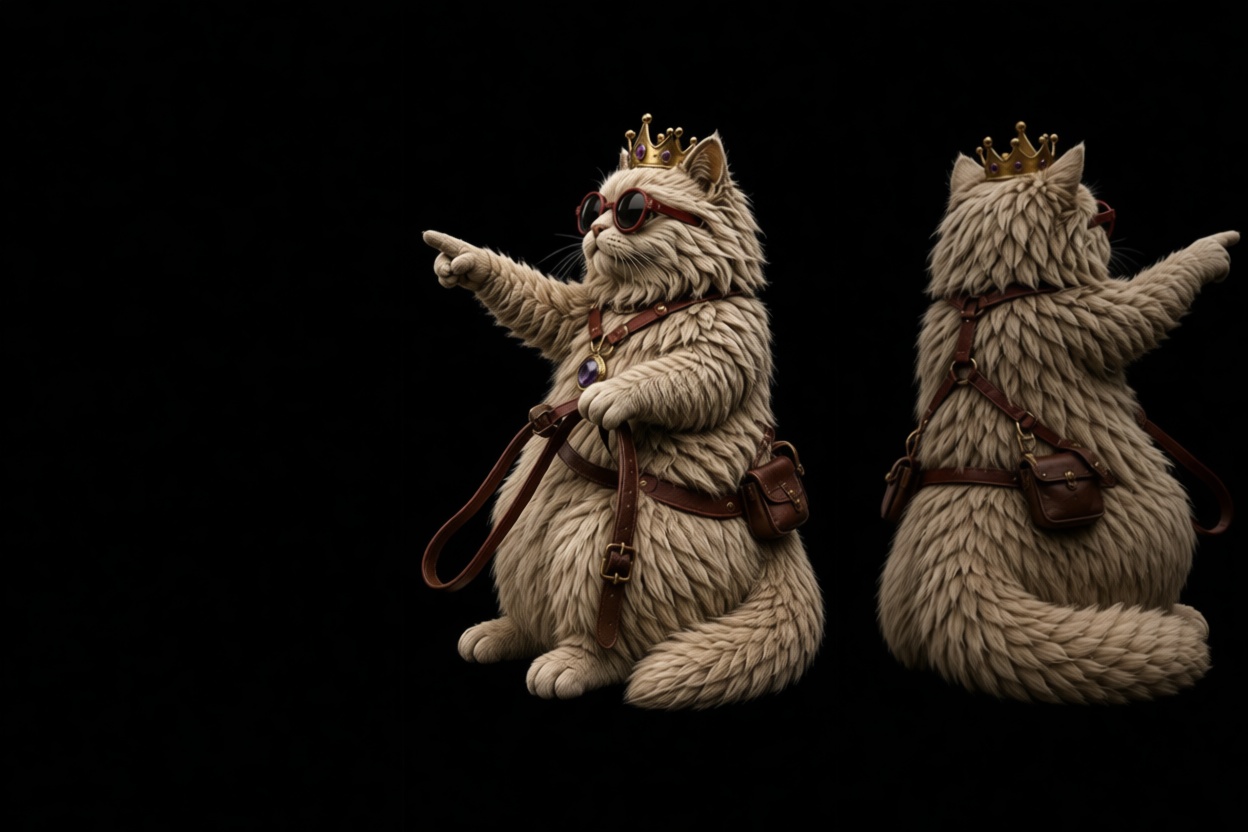 Royal Cat Figurine free 3D printable STL