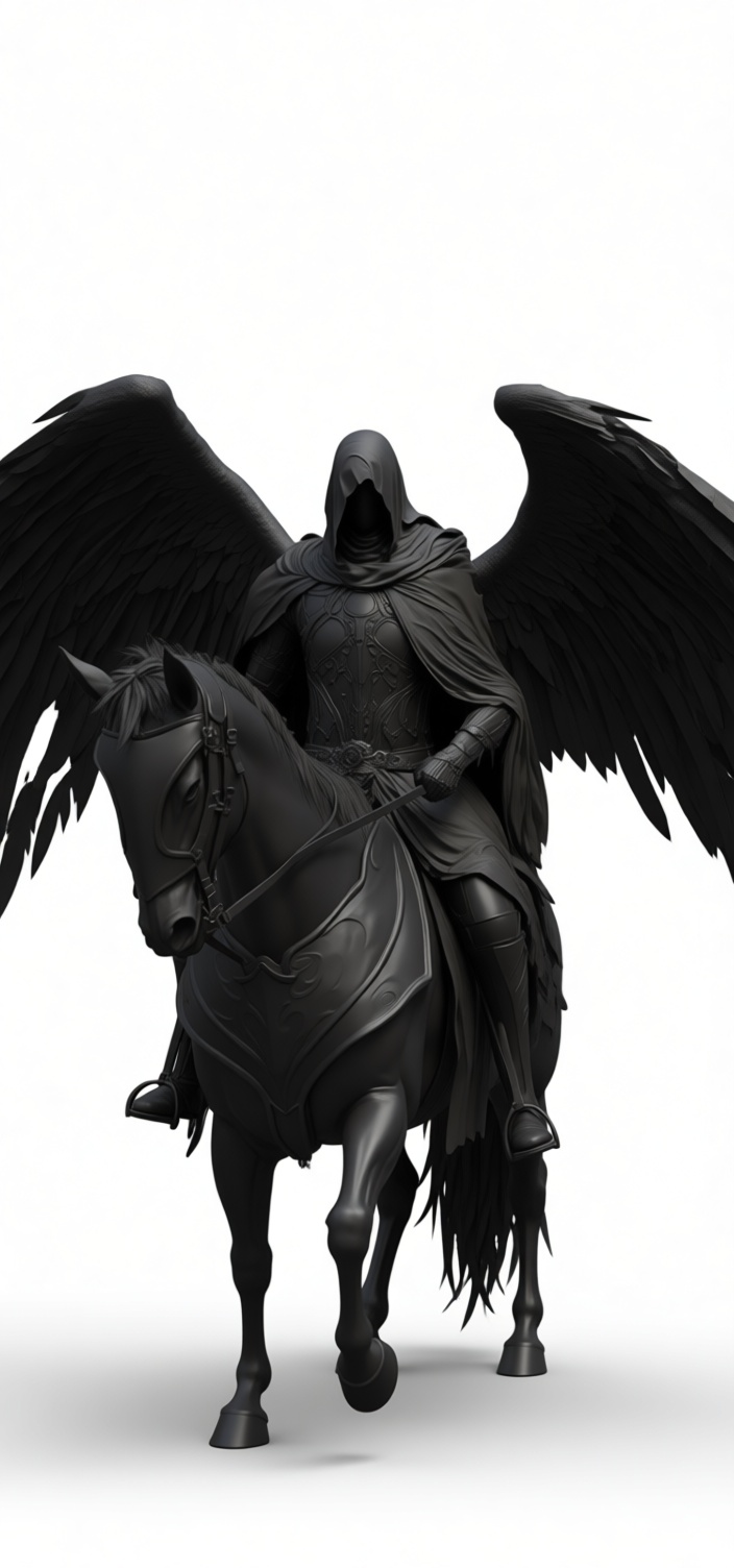 Fallen Angel Rider Figurine free 3D printable STL