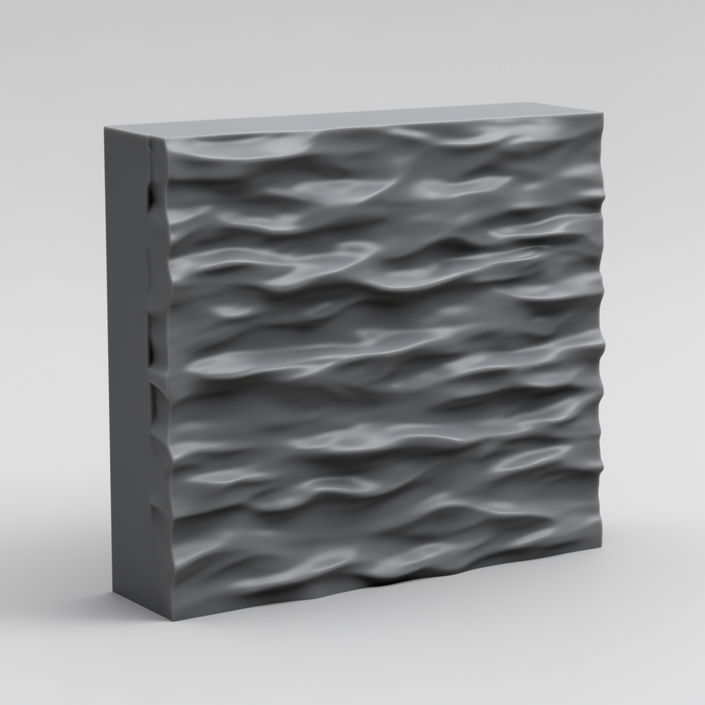Moving Water Texture Square free 3D printable STL