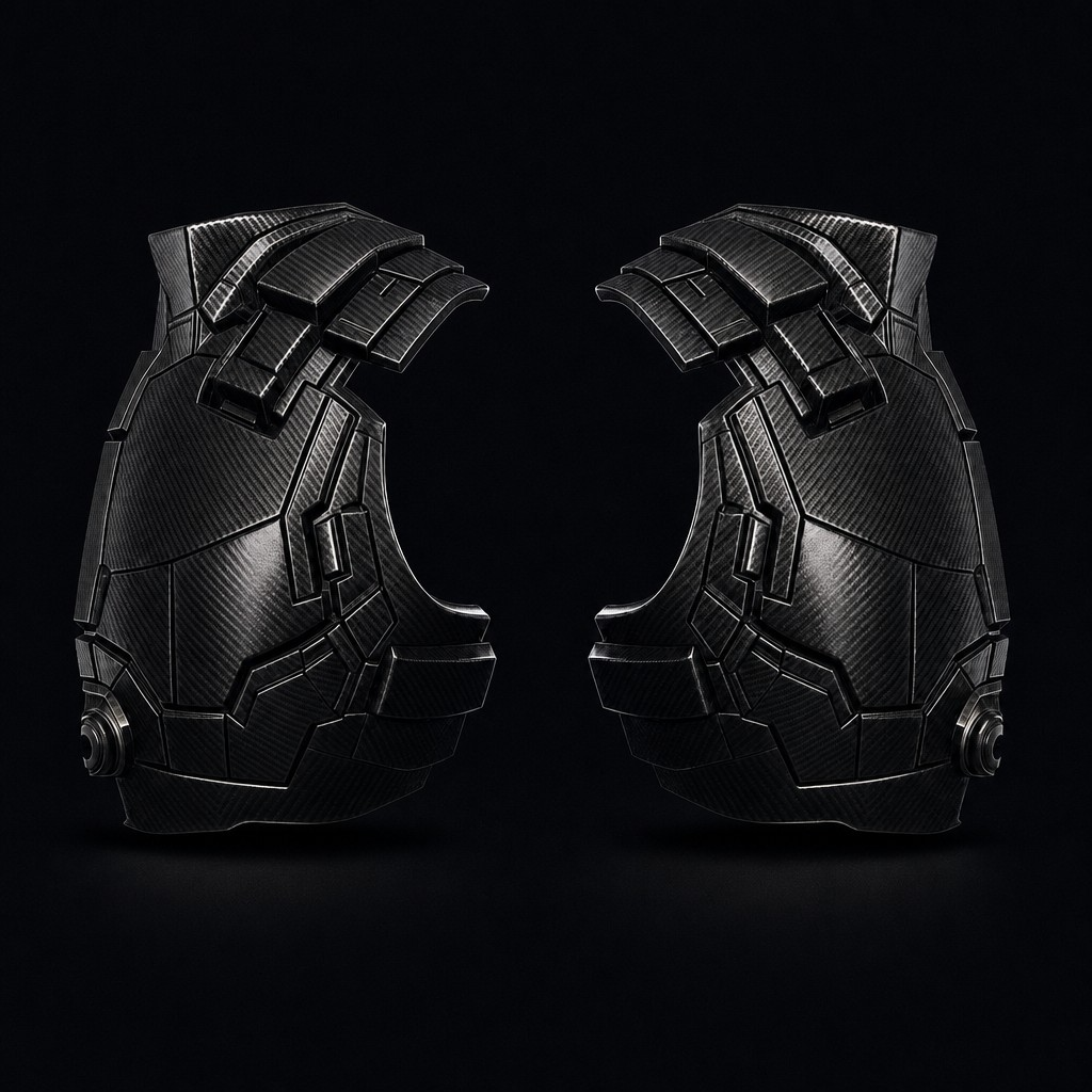 Futuristic Carbon Armor Plates free 3D printable STL