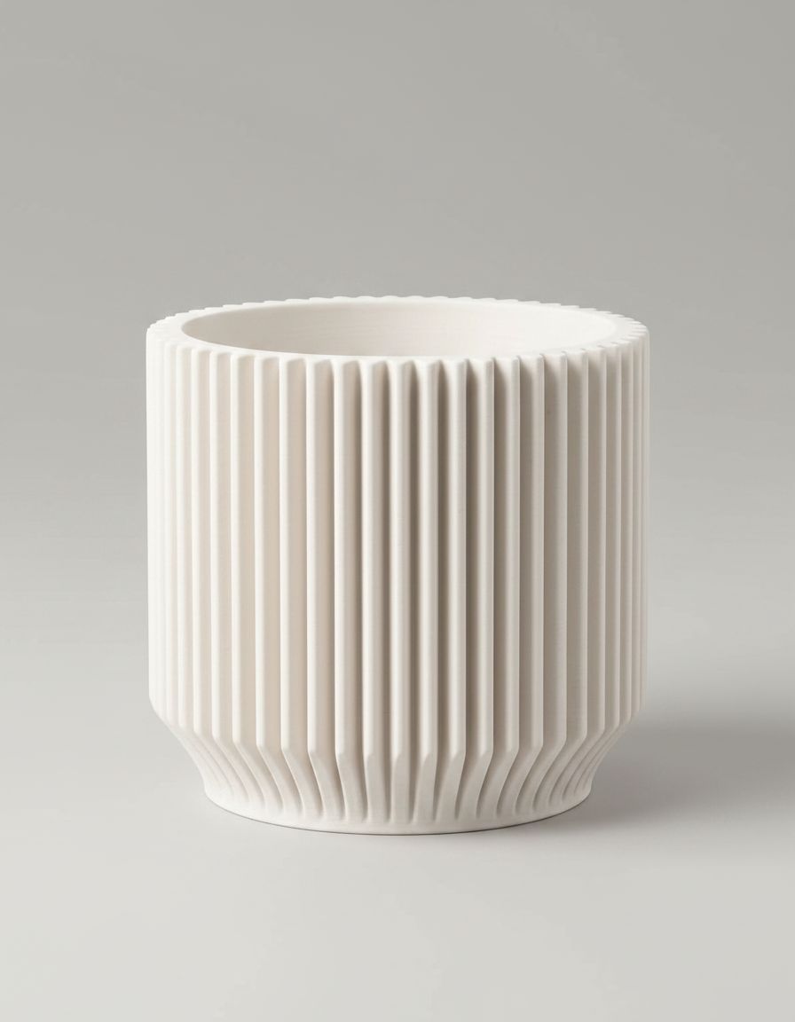 Ribbed Cylinder Vase free 3D printable STL