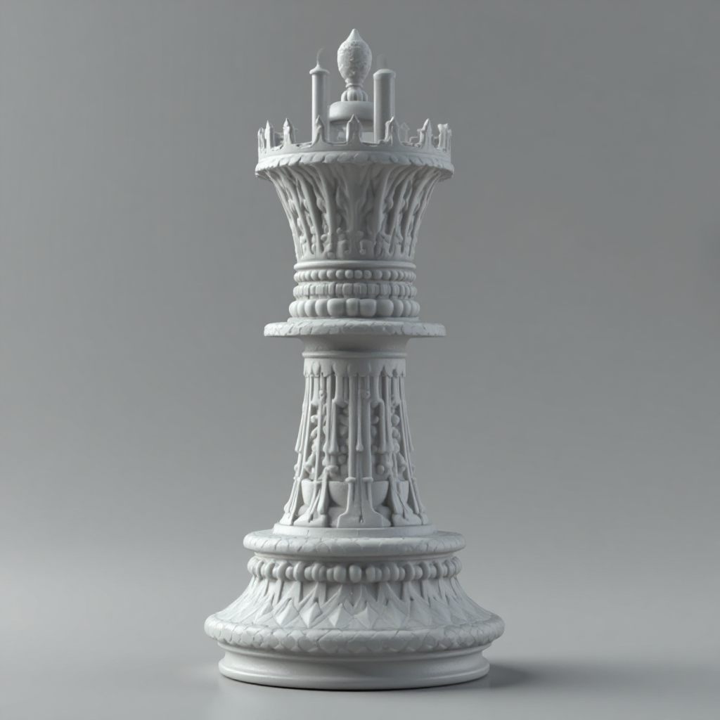 Ornate Castle Chess Piece free 3D printable STL