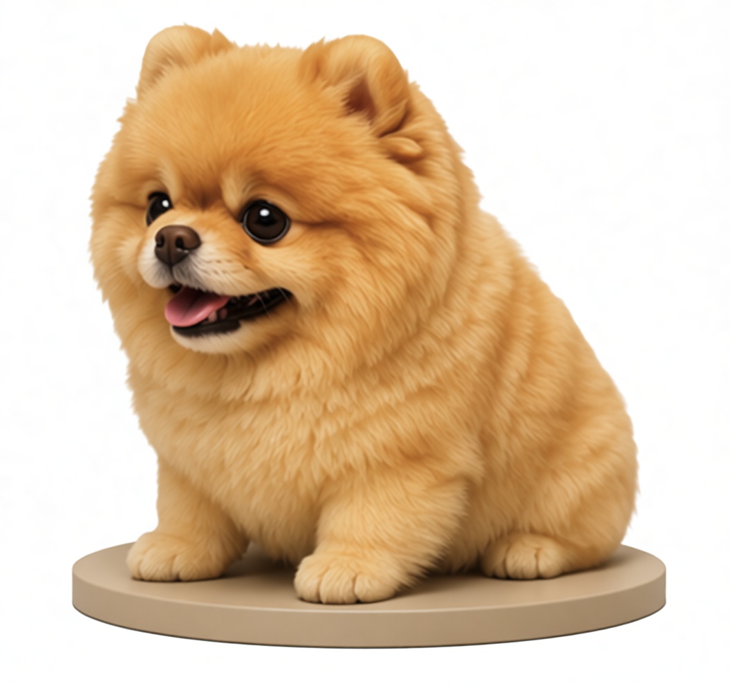 Pomeranian Dog Figurine free 3D printable STL