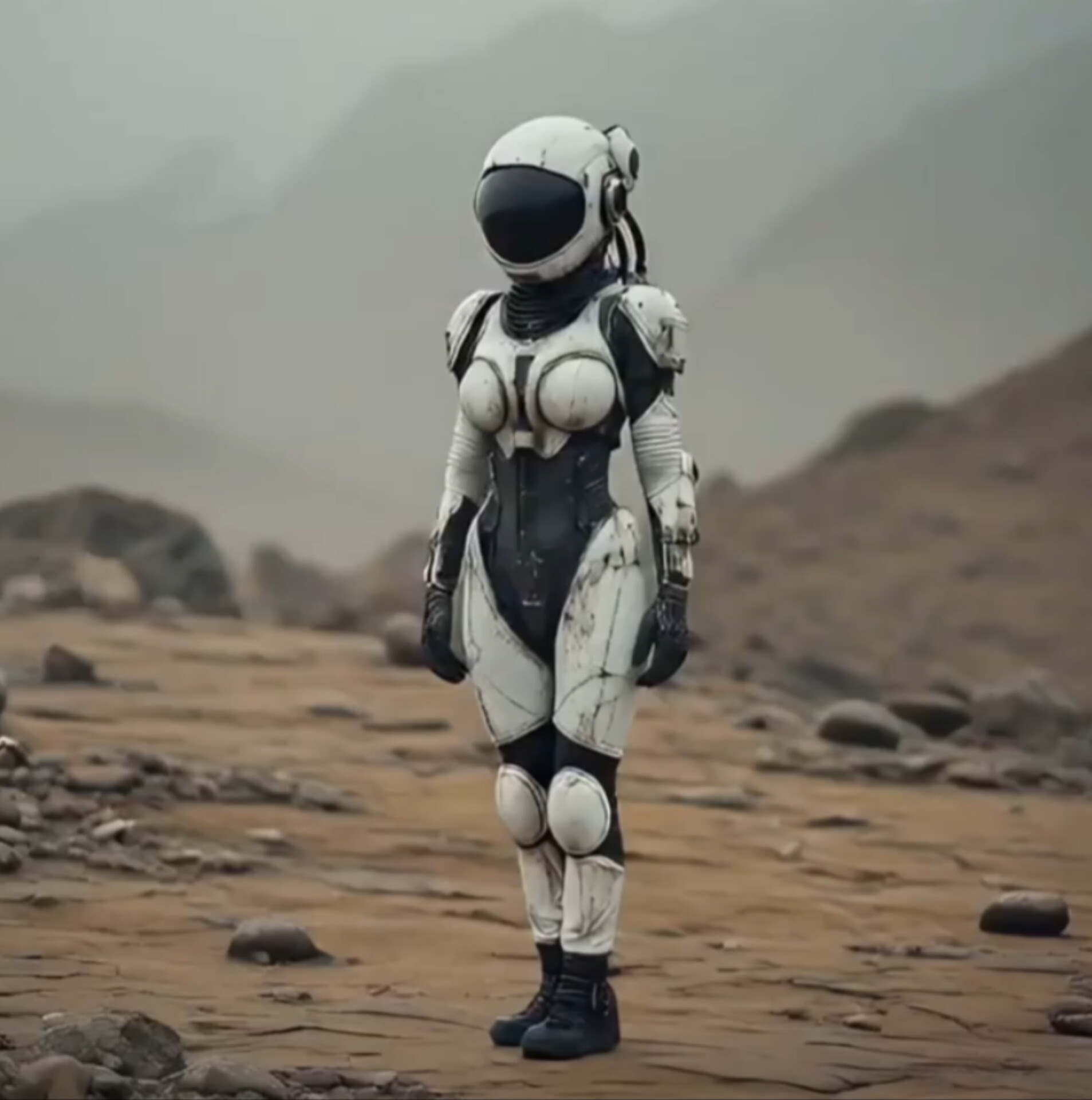 Female Astronaut Suit Figurine free 3D printable STL
