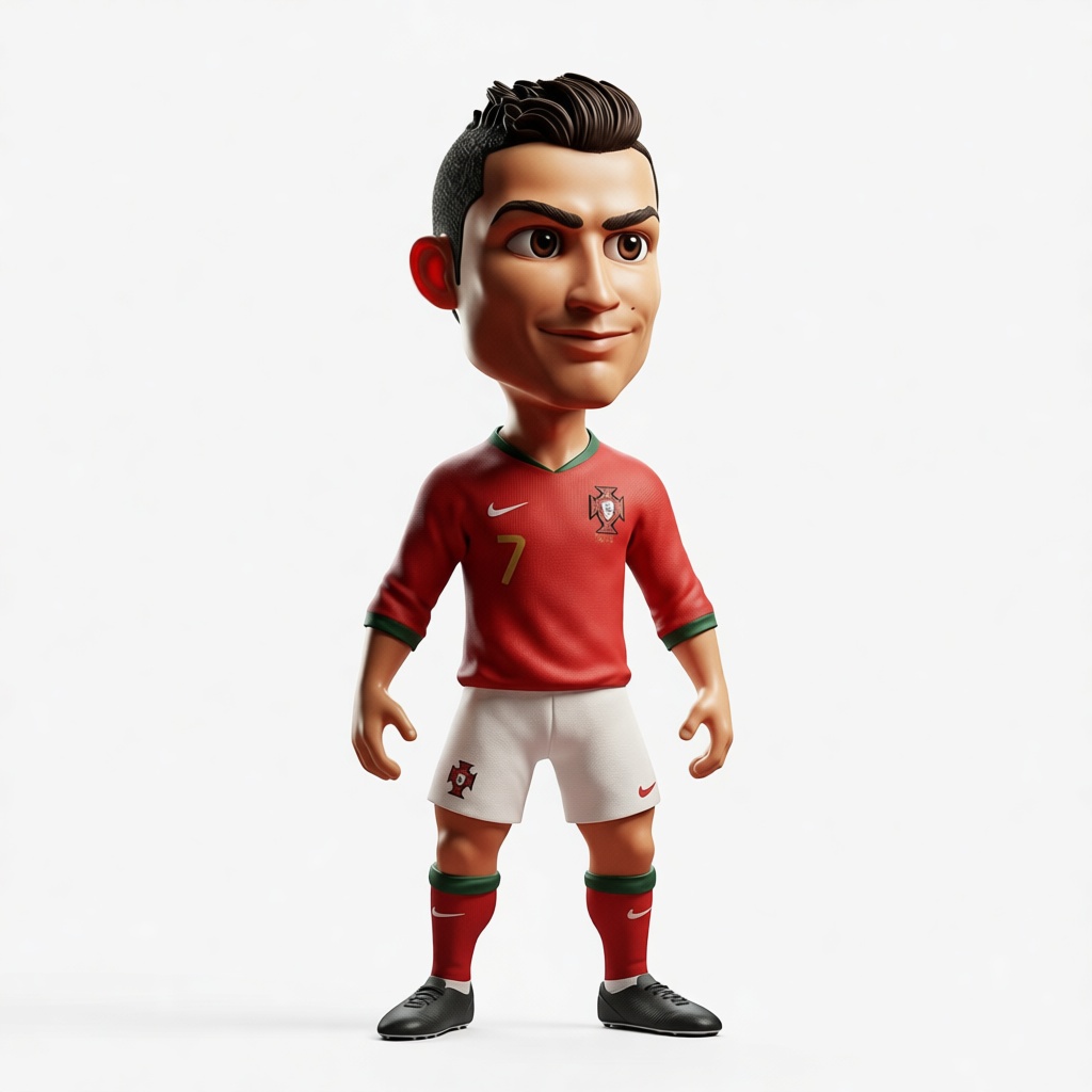 Cristiano Ronaldo Figurine free 3D printable STL