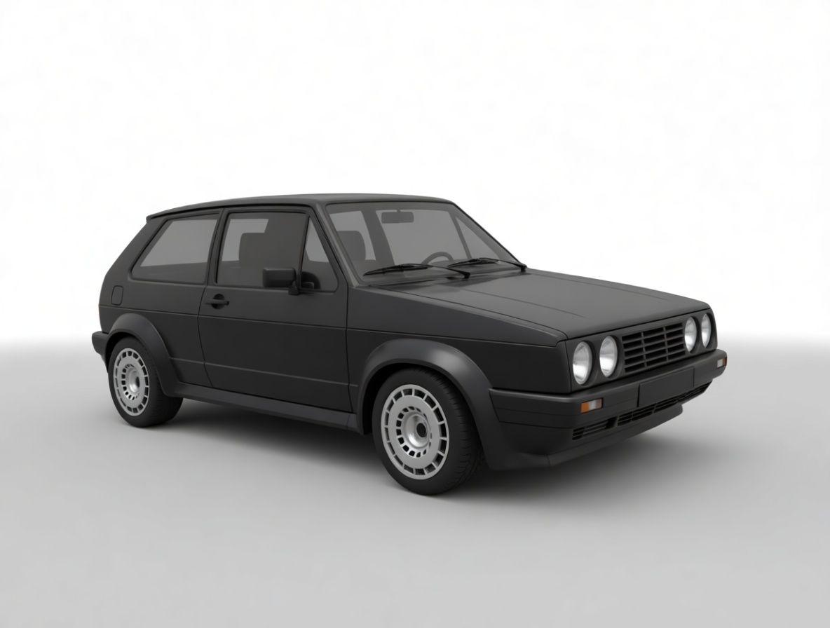 Volkswagen Golf MK2 Model free 3D printable STL