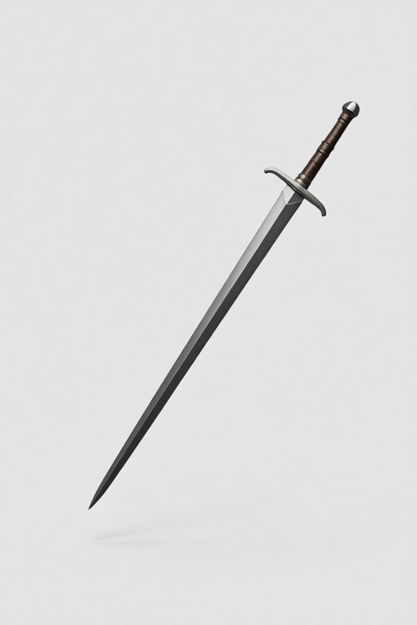 Medieval Longsword Model free 3D printable STL