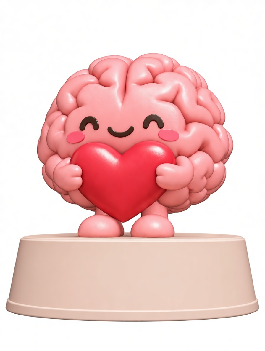 Cute Brain Figurine free 3D printable STL